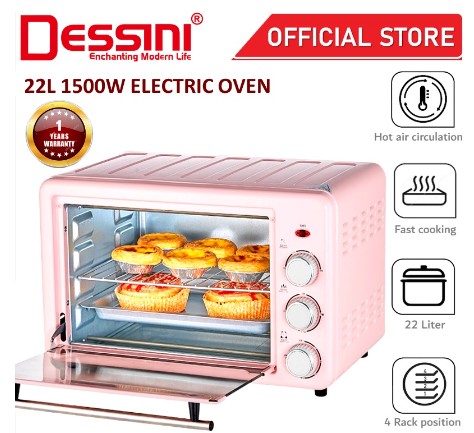 DESSINI ITALY Electric Oven Convection Hot Air Fryer Toaster