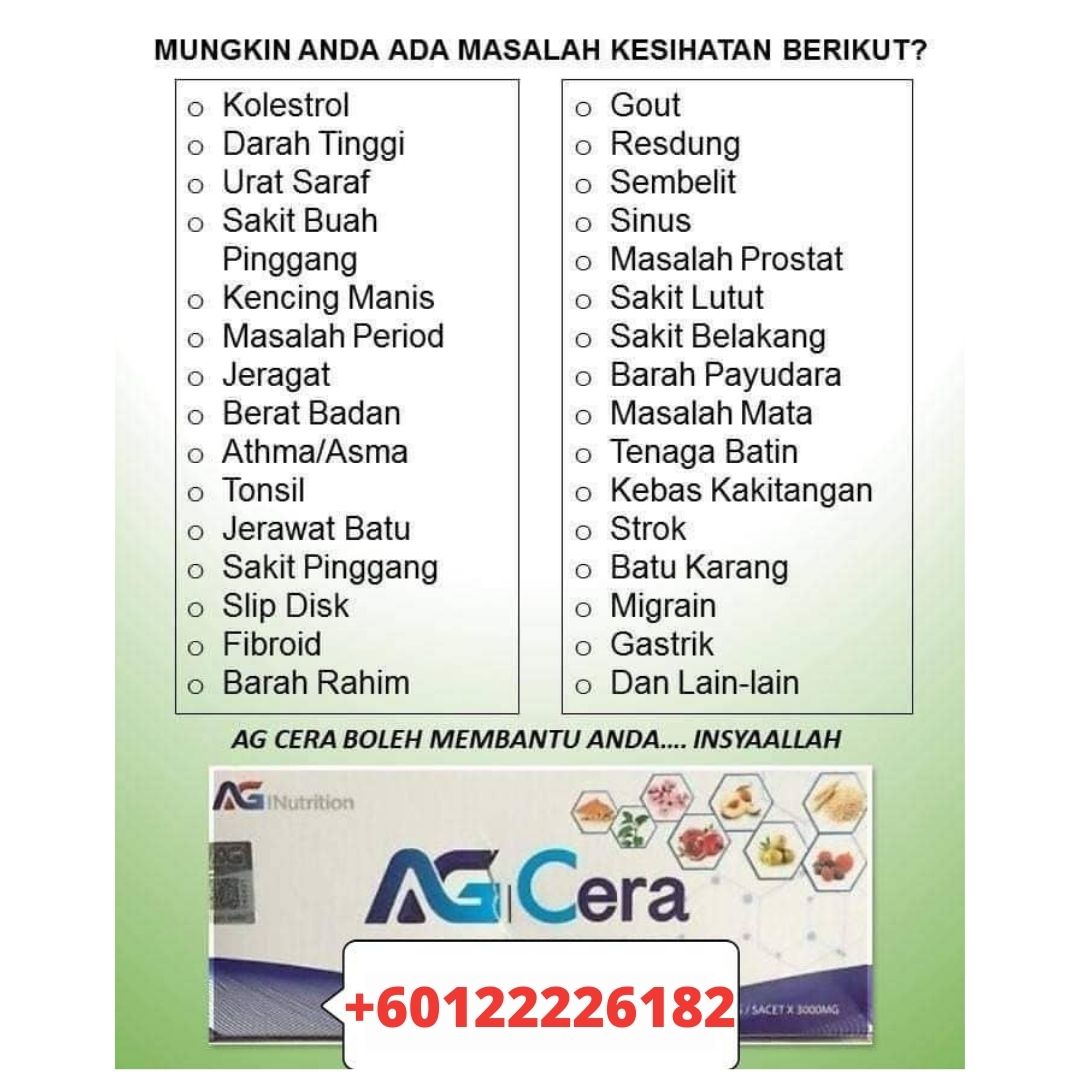 Ag Cera Trusted Seller | Singapore | +60122226182
