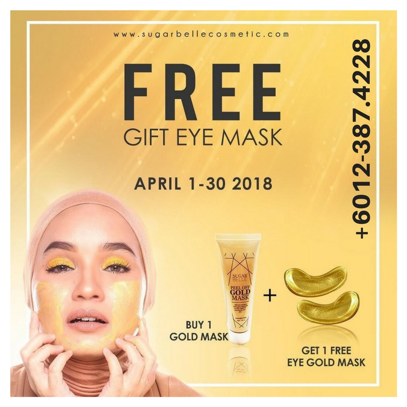Makeup Raya 2018 Peel-off Gold Mask Sugarbelle