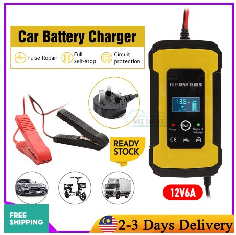 12V 6A Car Battery Charger Motorcycle Lorry Repair Charging 