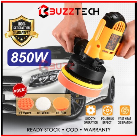 BuzzTech Professional 850W Electric Car Polisher Sander Buff